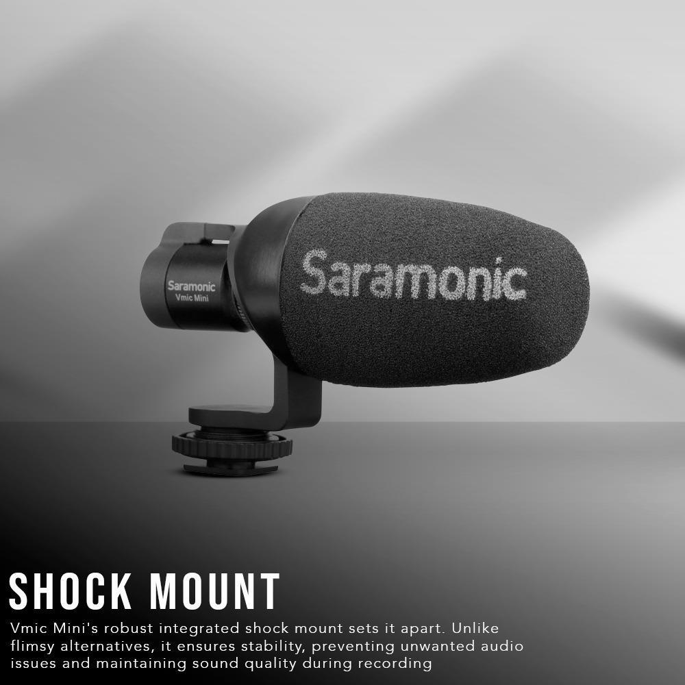 Saramonic Vmic Mini Ultra Compact Camera-Mountable Shotgun Microphone Bundle