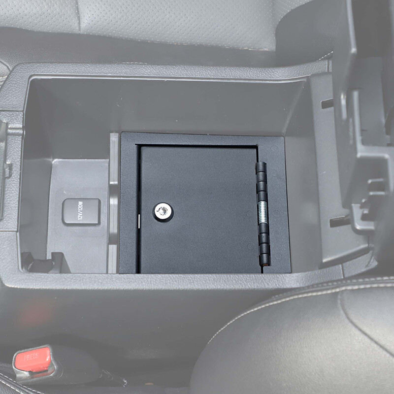Locking Center Console Security Safe Armrest Storage Box for 4Runner 10+ w/ keys