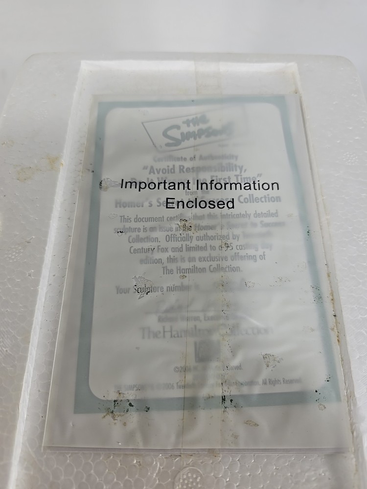 2006 Hamilton The Simpsons Avoid Responsibility, Do It Wrong the First Time