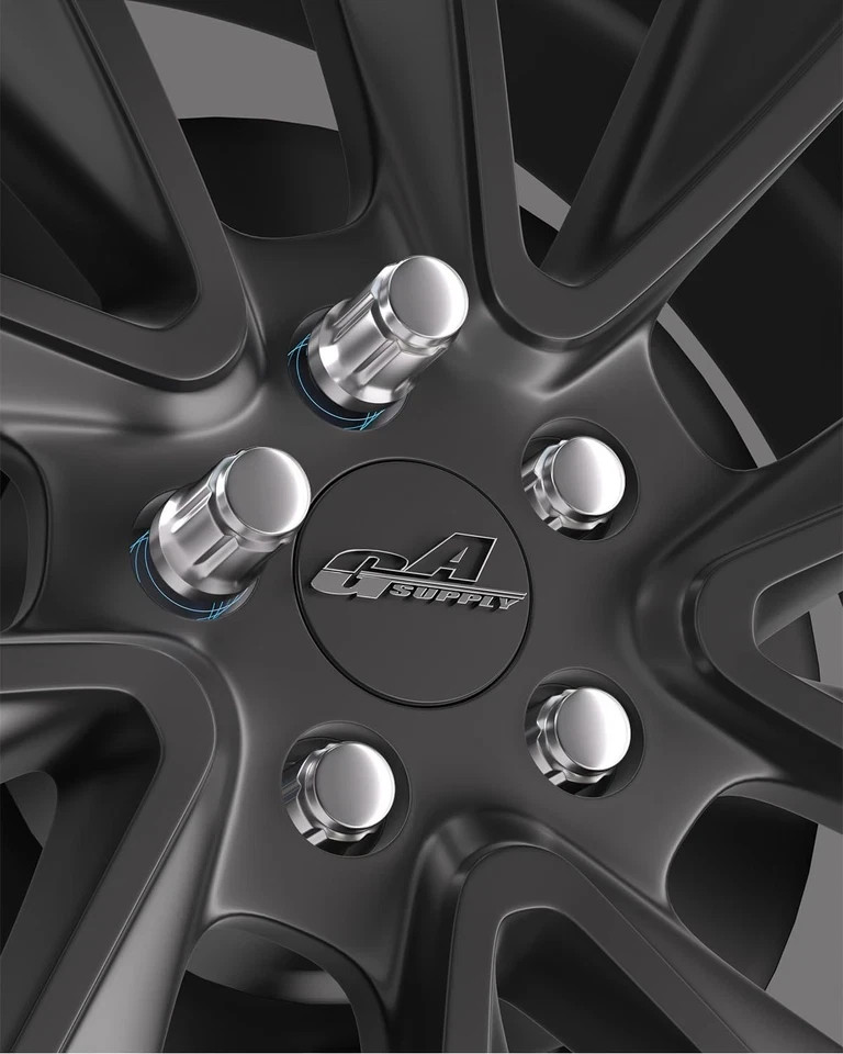 GAsupply 12x1.5 Lug Nuts Spline, Closed End Chrome Acorn Tuner Lug Nuts 1.38" 35