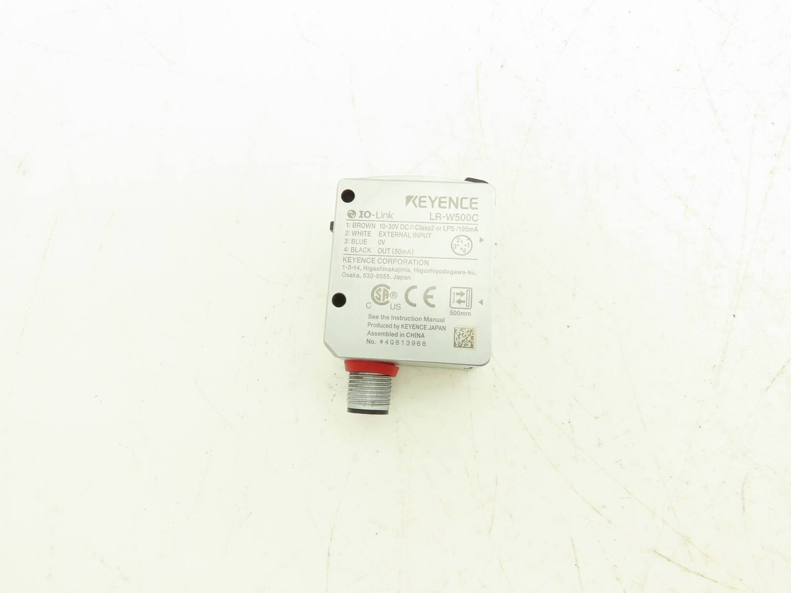 Keyence LR-W500C Photoelectric Sensor Transmitter 10-30VDC M12 4 Pin Connector