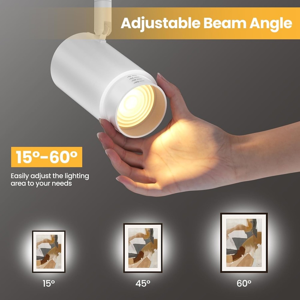 6 Light LED Track Lighting Kit White