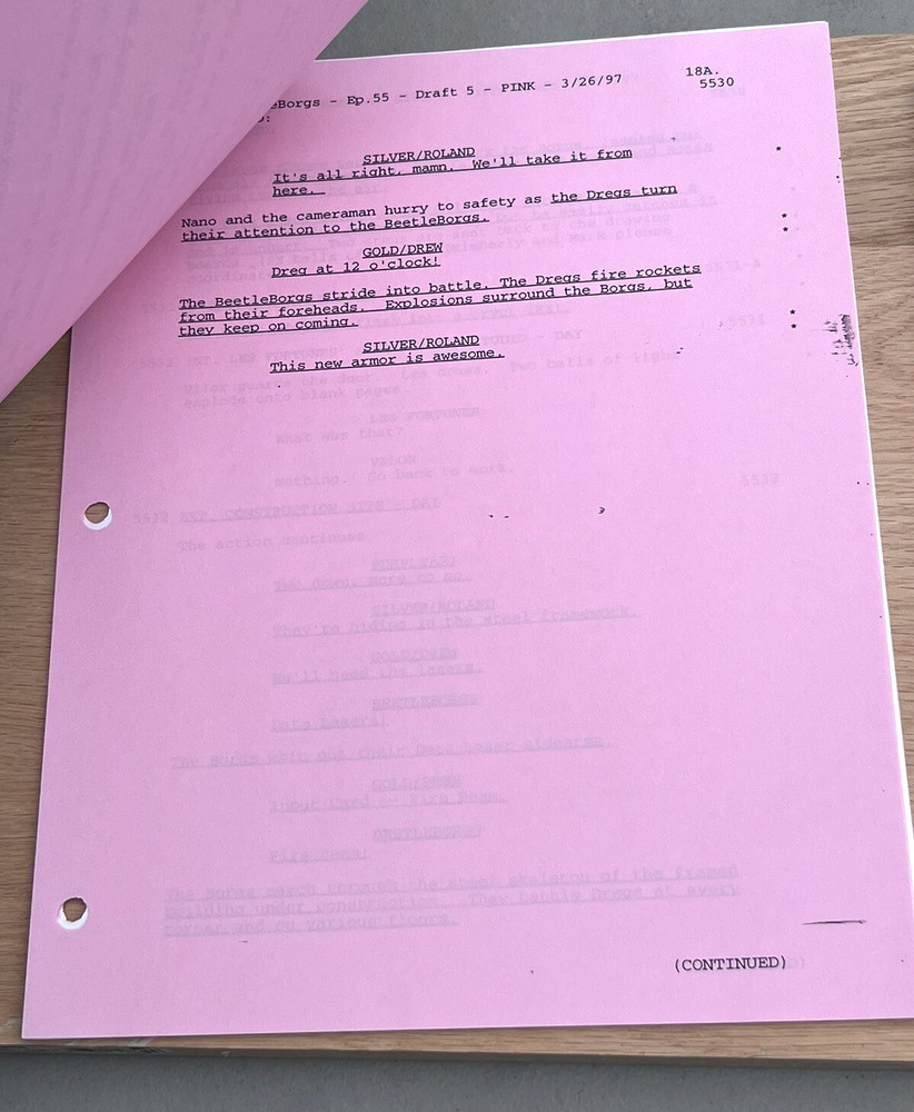 Saban's Beetleborgs Original TV Show Comic Book Prop & Metallix Rising Script