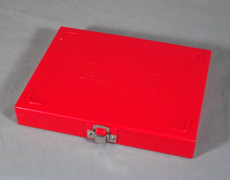 New Red Plastic Microscope Slide Box for 100 Slides VWR