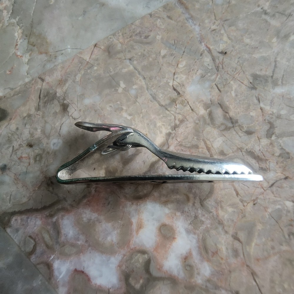 Silver Toned Scrollwork Tie Bar Clip