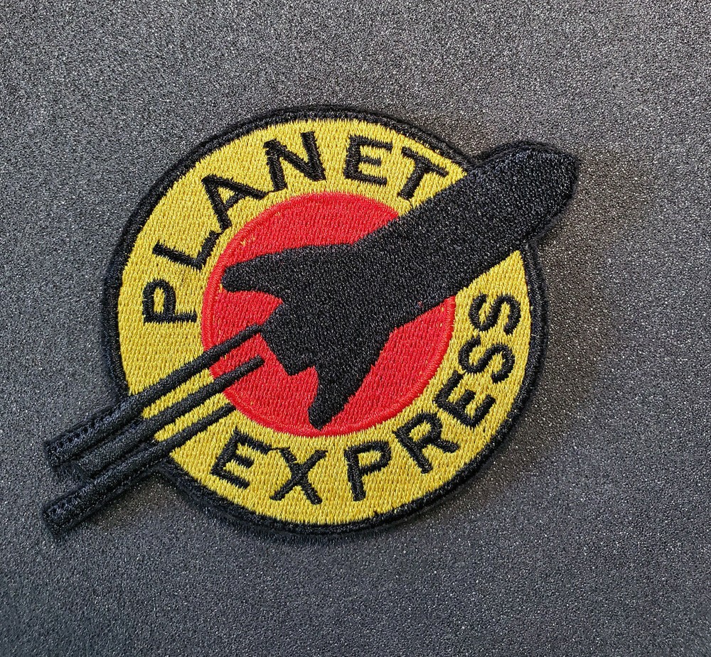 Futurama Planet Express Logo embroidered Patch 4 inches wide with Hook & Loop