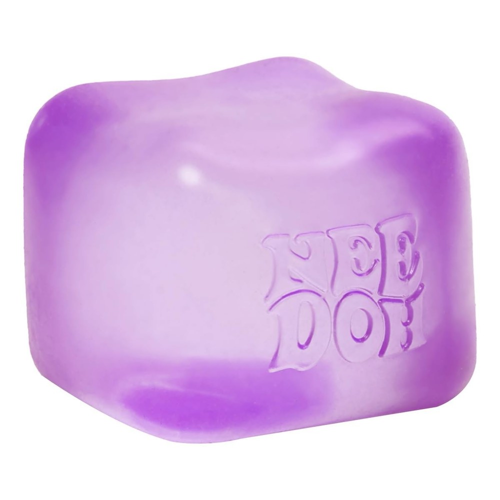 NeeDoh Nice Cube Sensory Squeeze Toy with Super Solid Squish - 2.25" Cube Purple