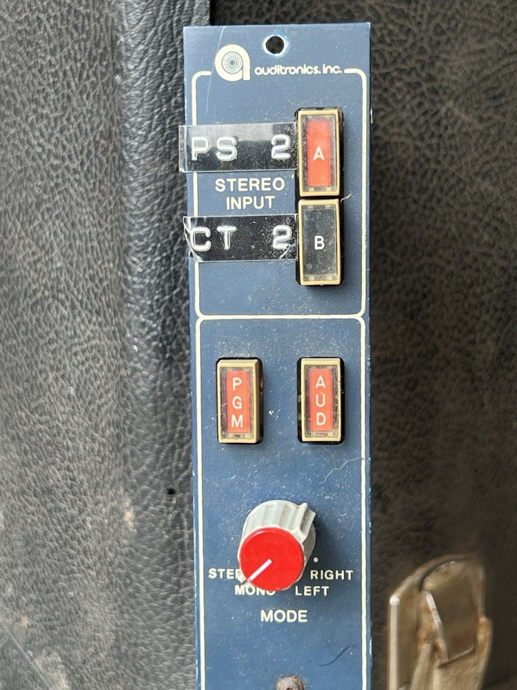 vintage Auditronics blueface 200-SLI stereo line input console module
