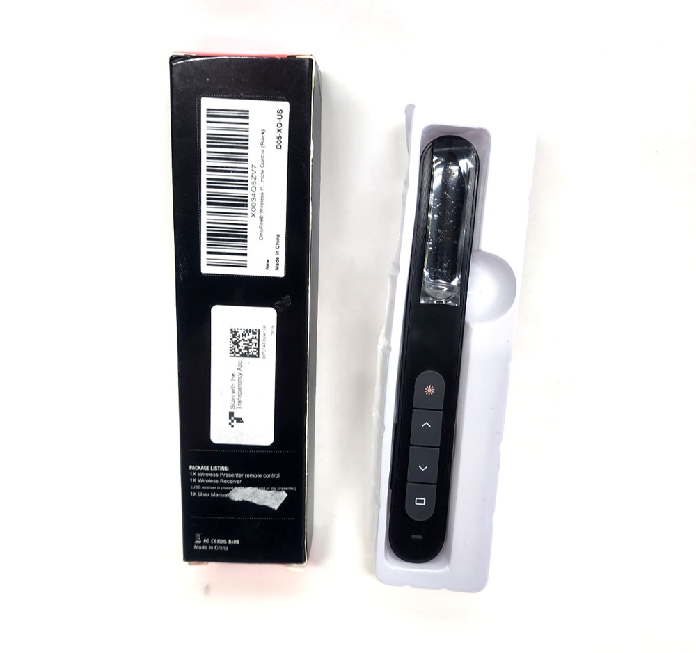Wireless Presenter Remote Control with Pointer, Slide Advancer, Black X0034Q5ZV7