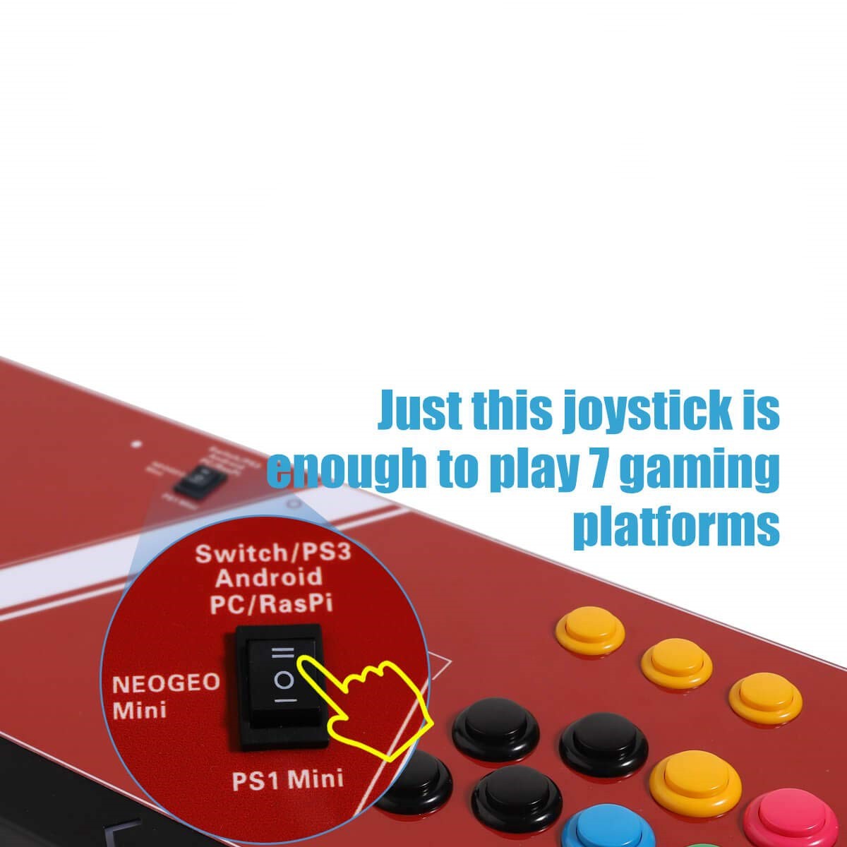 Arcade Fight Joystick 2 Players Controller Compatible with multiple platforms
