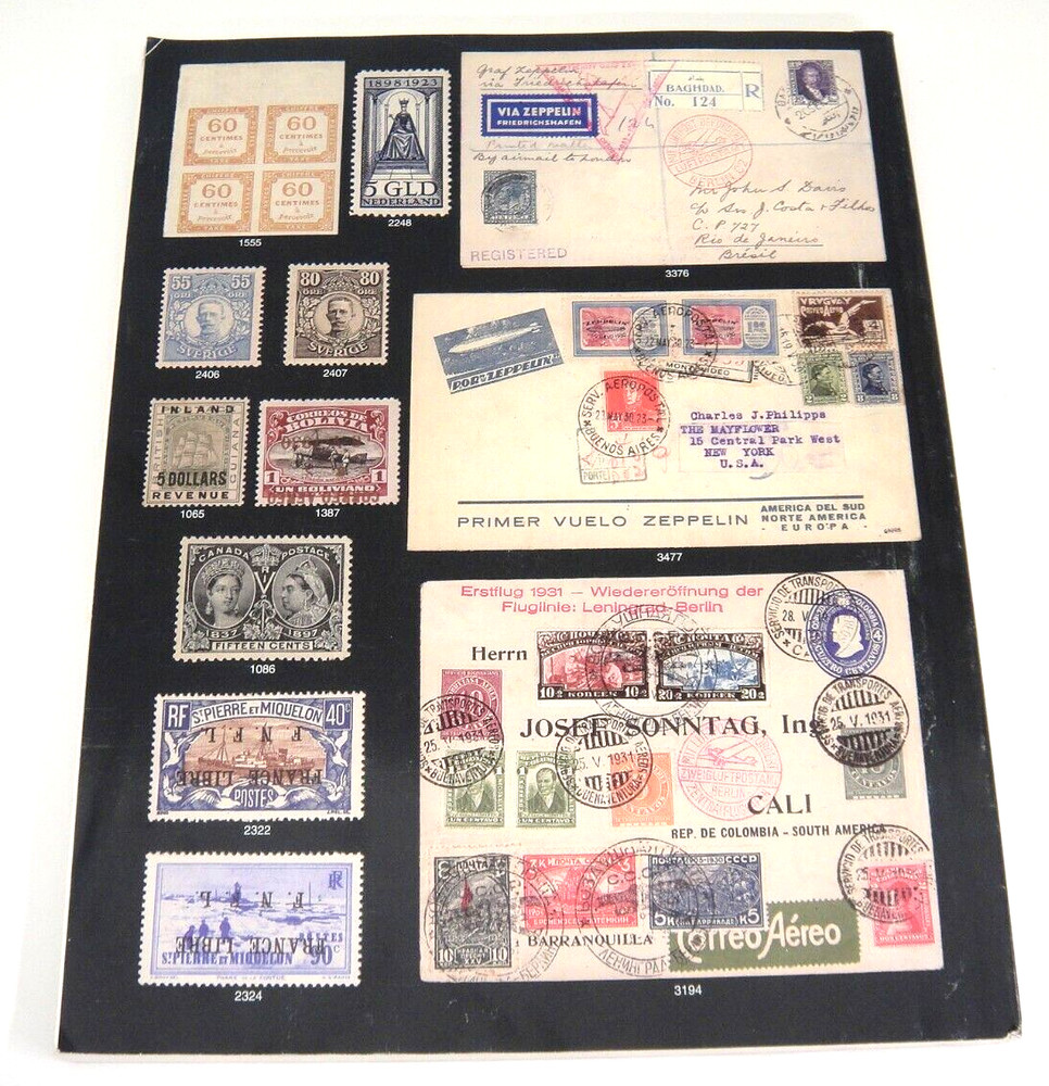 Regency Stamp Auction Catalog 1998 Zeppelin Covers Plate Blocks Modern Errors