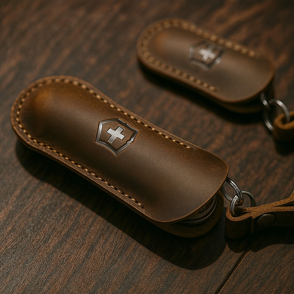 Leather Sheath Cowhide Holster Case for Victorinox Swiss Army Knife 58 91 111mm