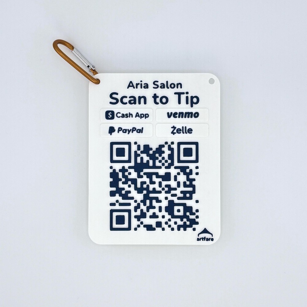 Thin QR Code Payment Sign - Artfare Micro