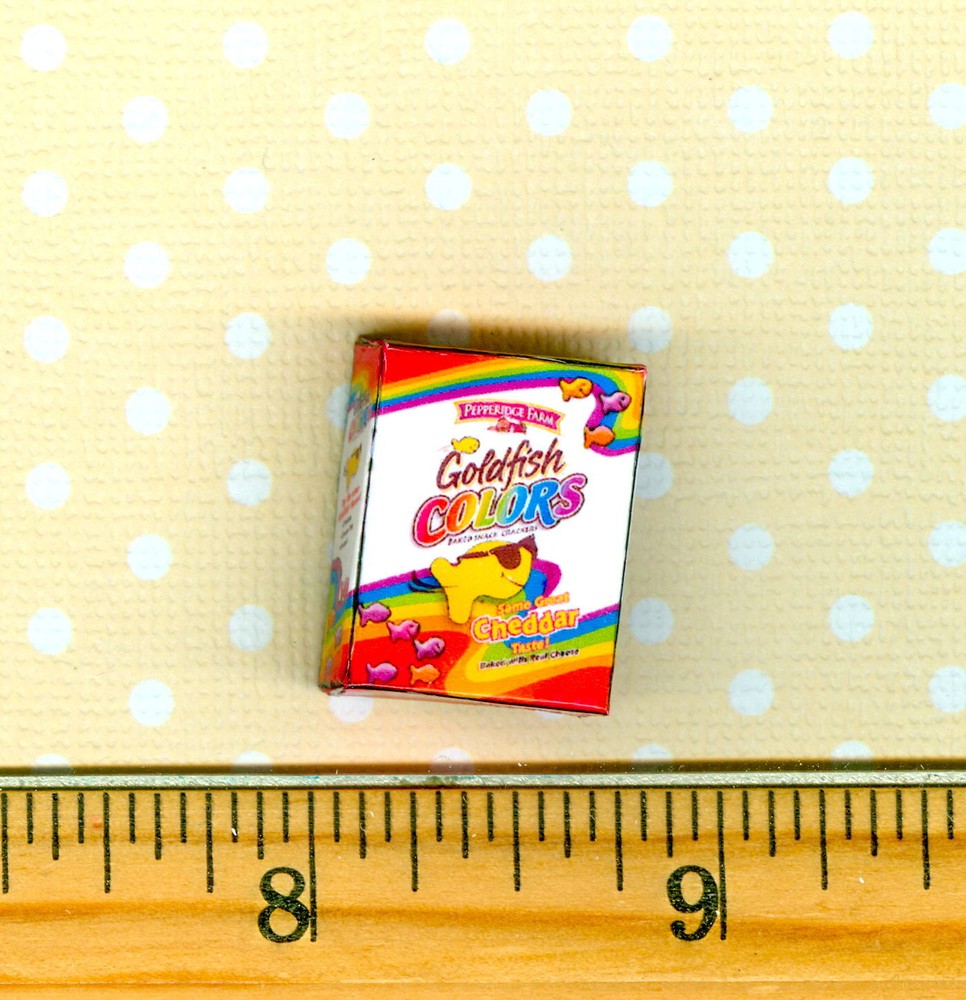 Dollhouse Miniature Size Rainbow Fish Cracker Box