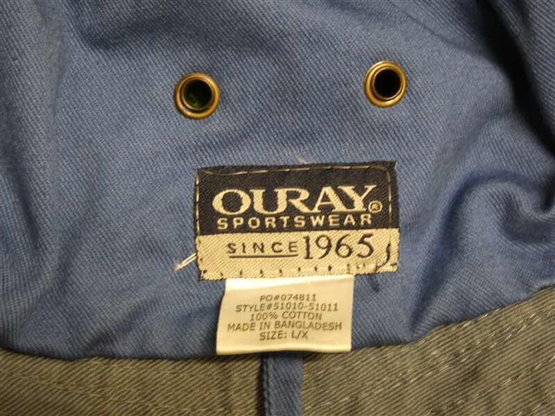 OURAY Metal Eyelit Bucket Sun Golf Hat C.C. Logo Blue Large/Extra Large L/X New