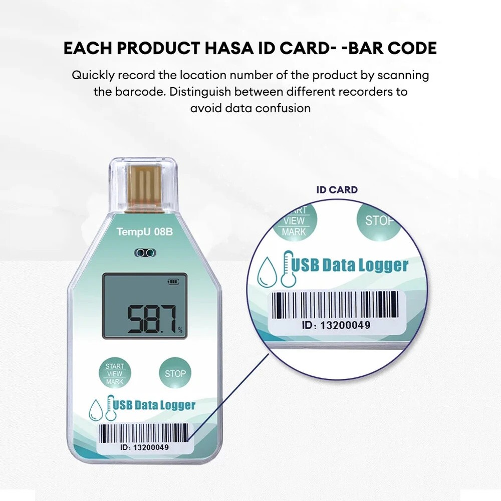 High-Precision USB TempU08B Temperature Humidity Data Logger 32000 Sets Recorder