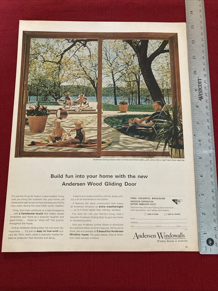 Anderson Windowalls 1965 Print Ad