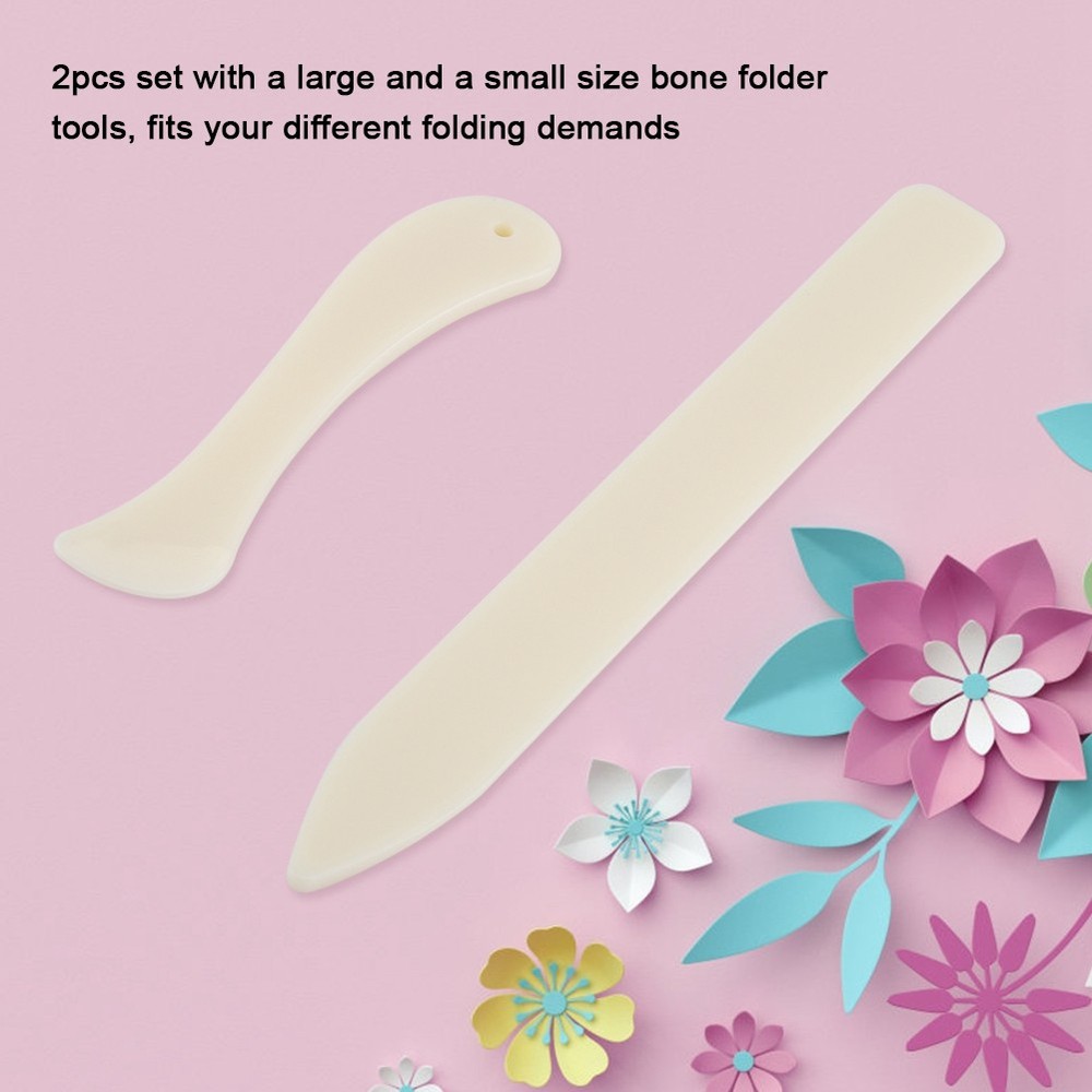 2PCS White Bone Folder Creaser Tool for Paper Crafting WT