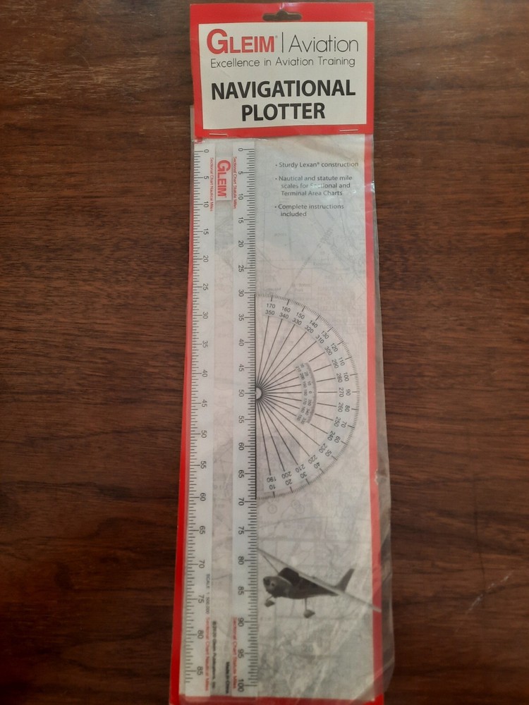 Gleim Navigational Plotter | Sectional & TAC Scale | Statute & Nautical Scales