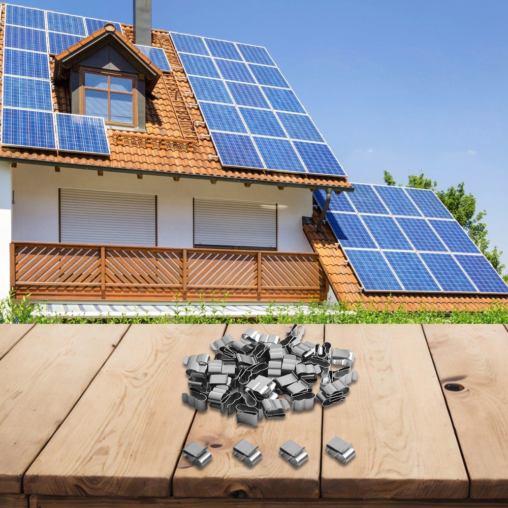 Solar Panel Clips Double Wire Clips Wide Applications No Tools Required