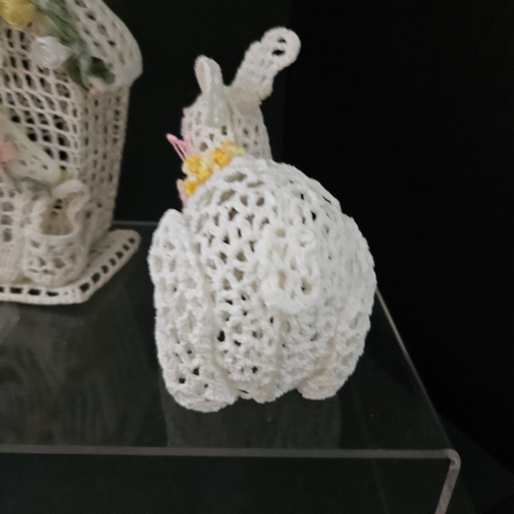 Crochet Easter Bunny & Spring Cottage House 7"