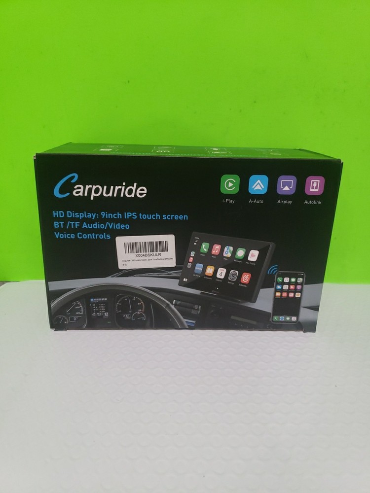 CARPURIDE C98 Wireless 9’’ Apple Carplay Android Auto GPS Navigation C Open Box