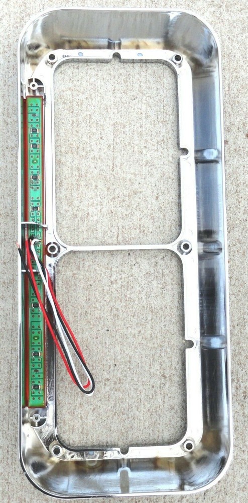 Headlight Bezel for Rectangular Dual Headlight Amber Lens/19 LEDs Bar UP#32358