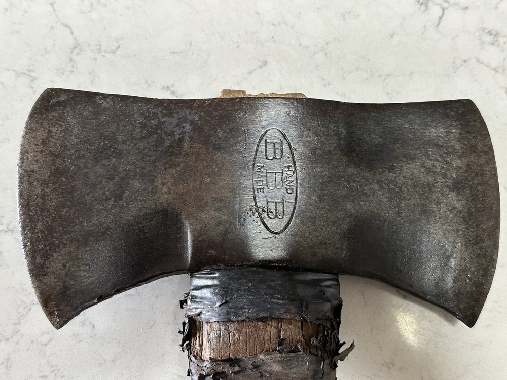 BBB Bingham’s Best Brand Double Bit Axe Phantom Pattern Hand Made 8.75” Vintage
