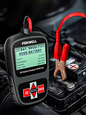 FOXWELL BT100 Pro Code Reader Battery Tester Cranking Charging Voltage Tester