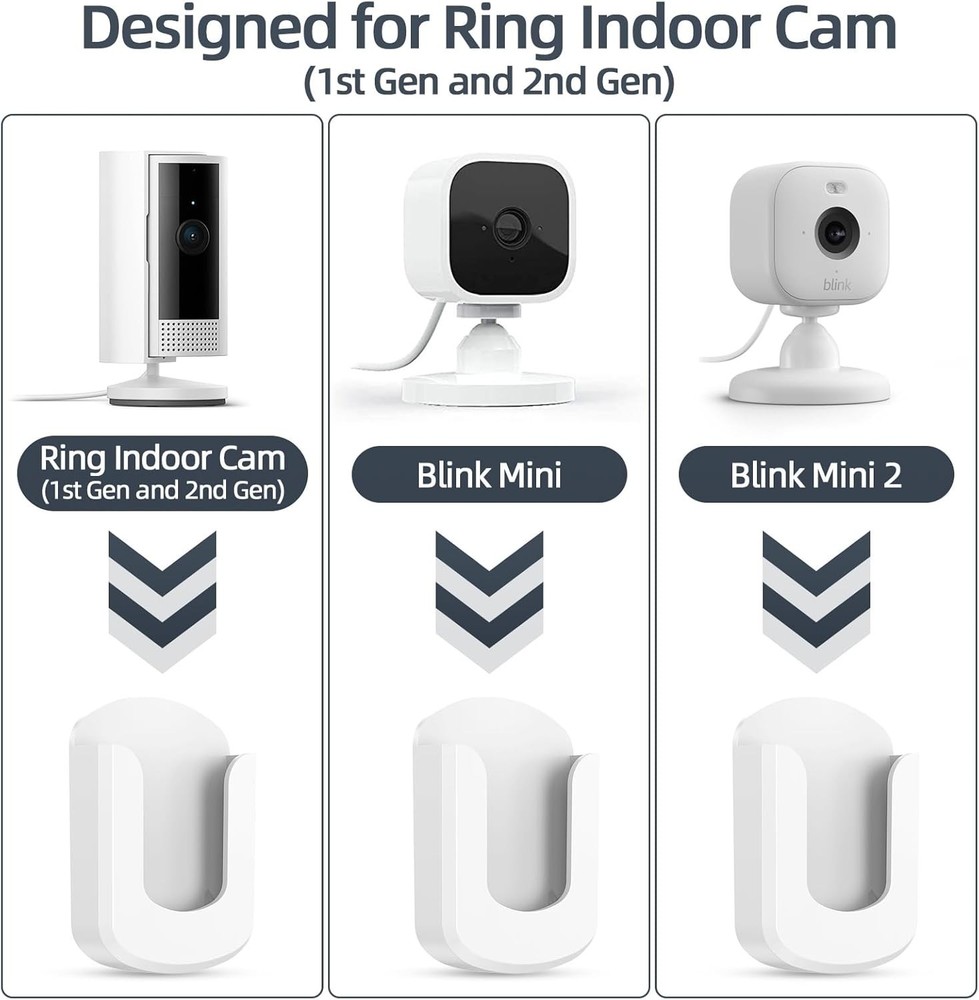 Adhesive Wall Mount Bracket for Ring Cameras - Effortless Installation, 3 Pack