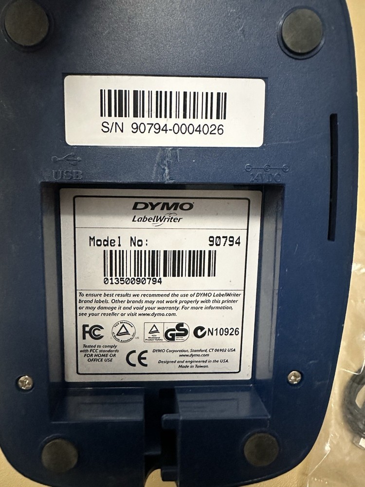 DYMO LabelWriter 310 Label Printer Model 90794 with USB Cable