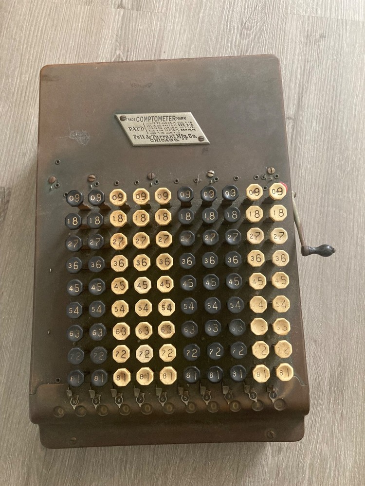 Antique Felt & Tarrant Comptometer Mechanical Adding Machine – Chicago, USA