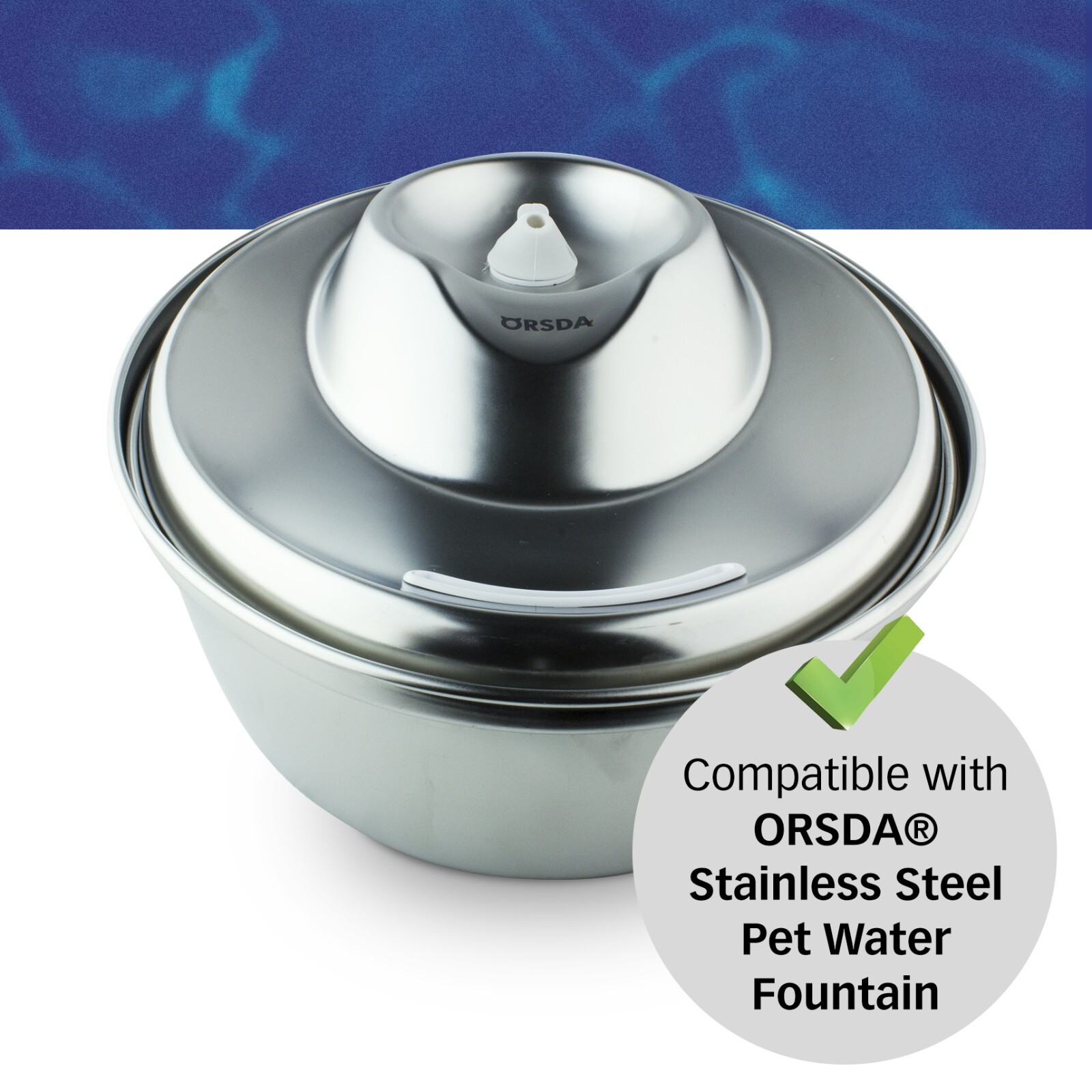 Water Filters & Sponges For ORSDA® Stainless Steel Pet Water Fountains, 12 Pack