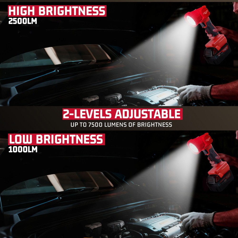 2PACK For Milwaukee M18 Battery Cordless LED Pivoting Work Light Flashlight TOOL