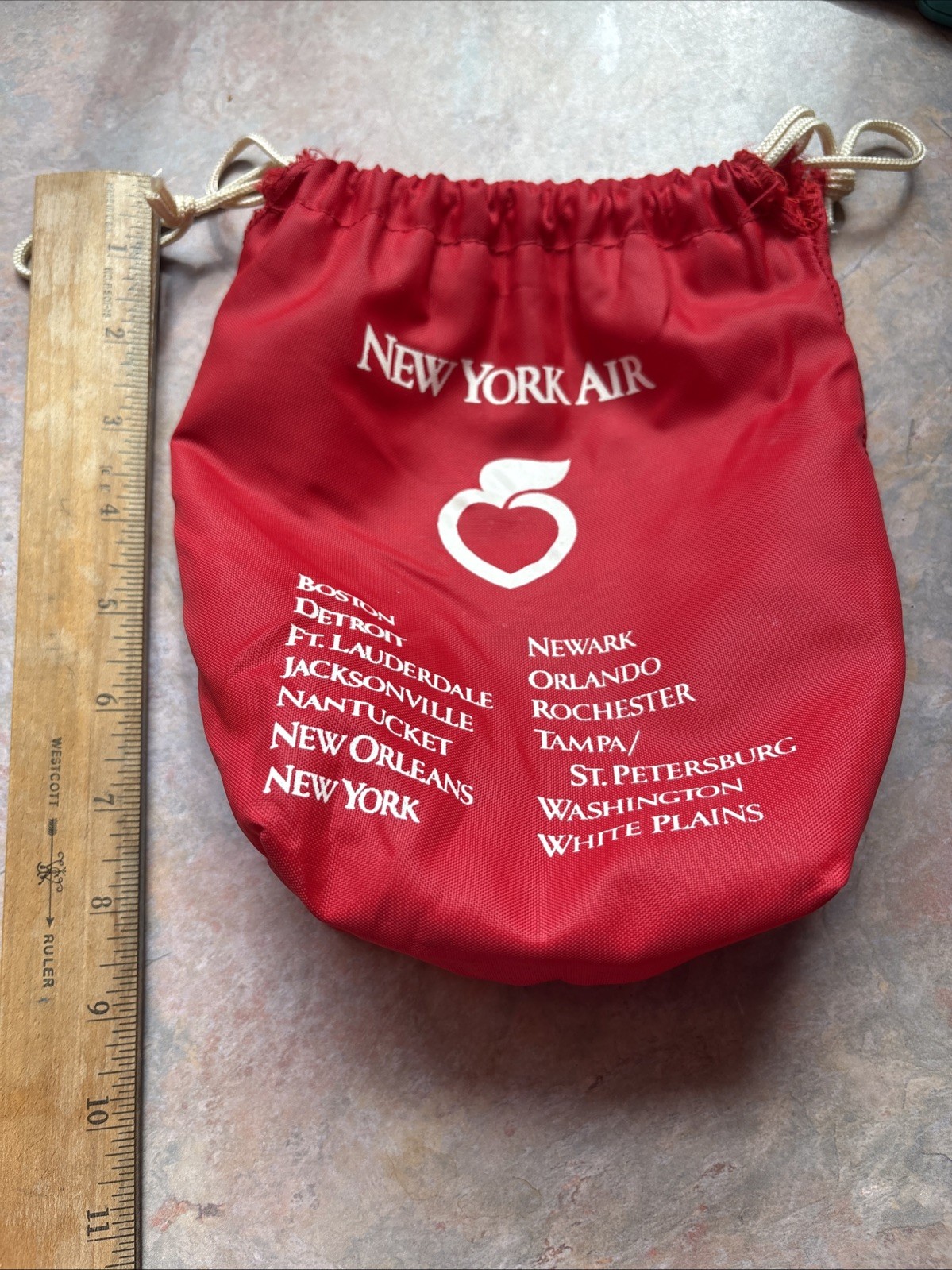 1980's The Flying Nosh New York Air Snack Bag/Pouch