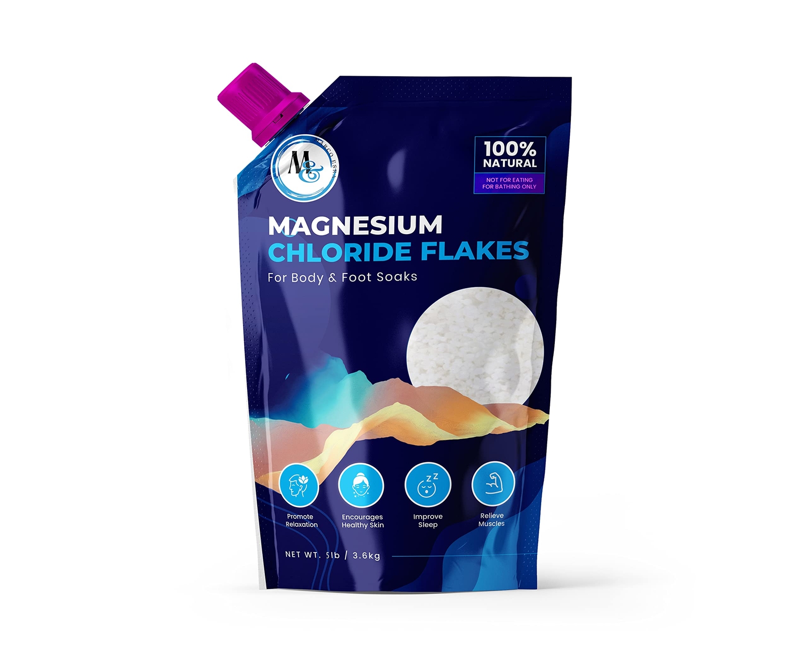 Dead Sea Magnesium Flakes Bath Salts - Superior Alternative To Epsom Salt