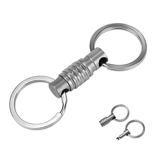 Quick Release Keychain 1 Pack, Titanium Key Ring Detachable Heavy Duty