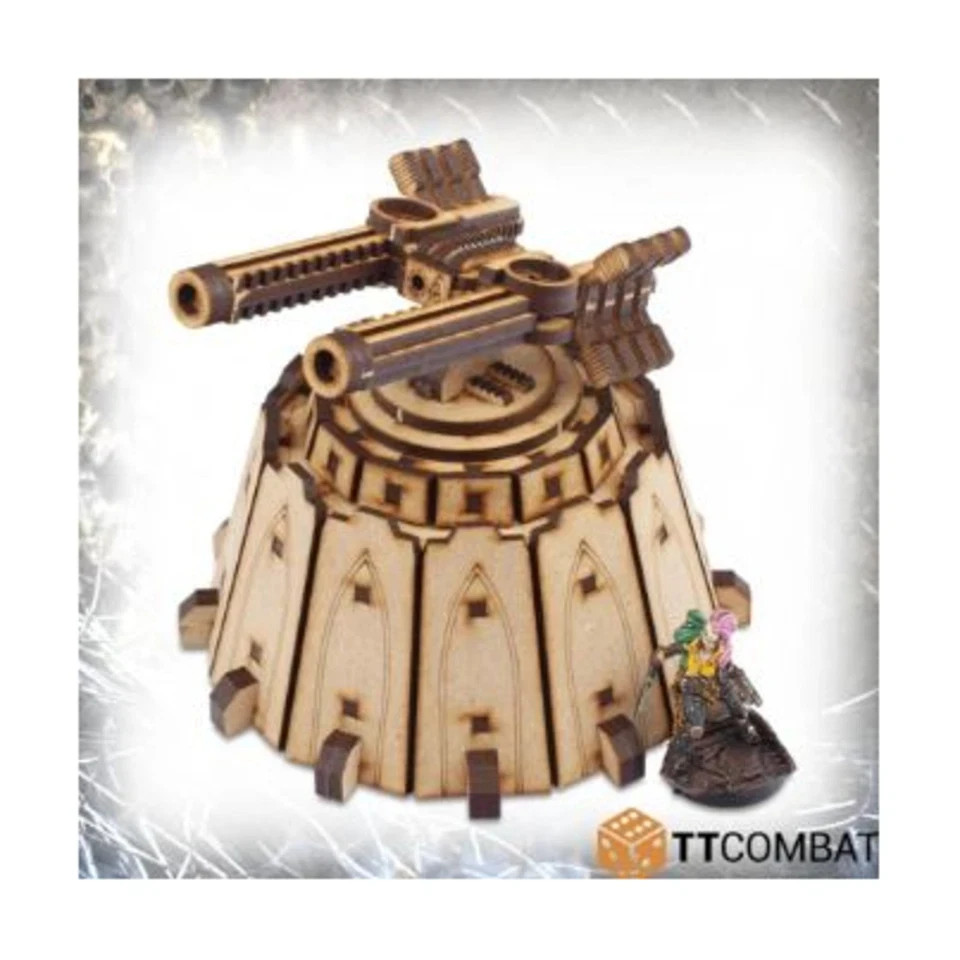 TT Combat Sci-Fi Gothic 32mm Gun Silos (New) MDF TERRAIN