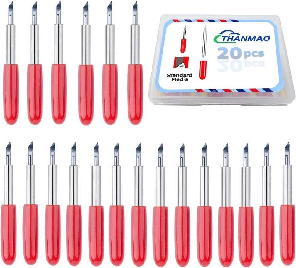 20 Pcs Red Replacement Blades for Cricut Explore Air/Maker - Precision