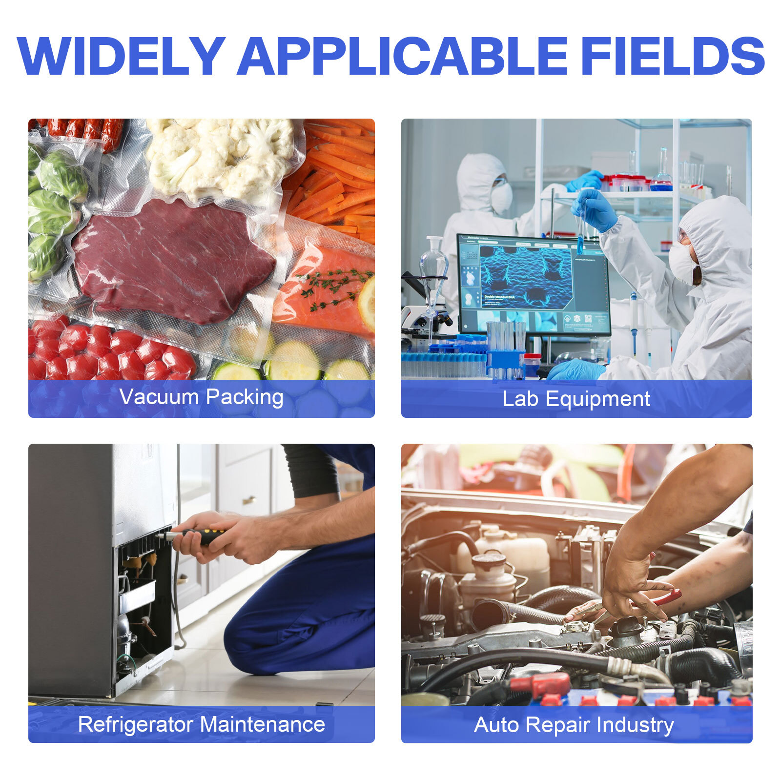 4 CFM 1/3HP Air Vacuum Pump HVAC Manifold Gauge Set AC A/C Refrigeration Kit US