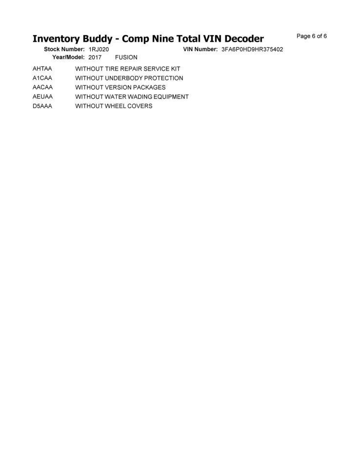 FUSION 2017 High Mounted Stop Light 104920547