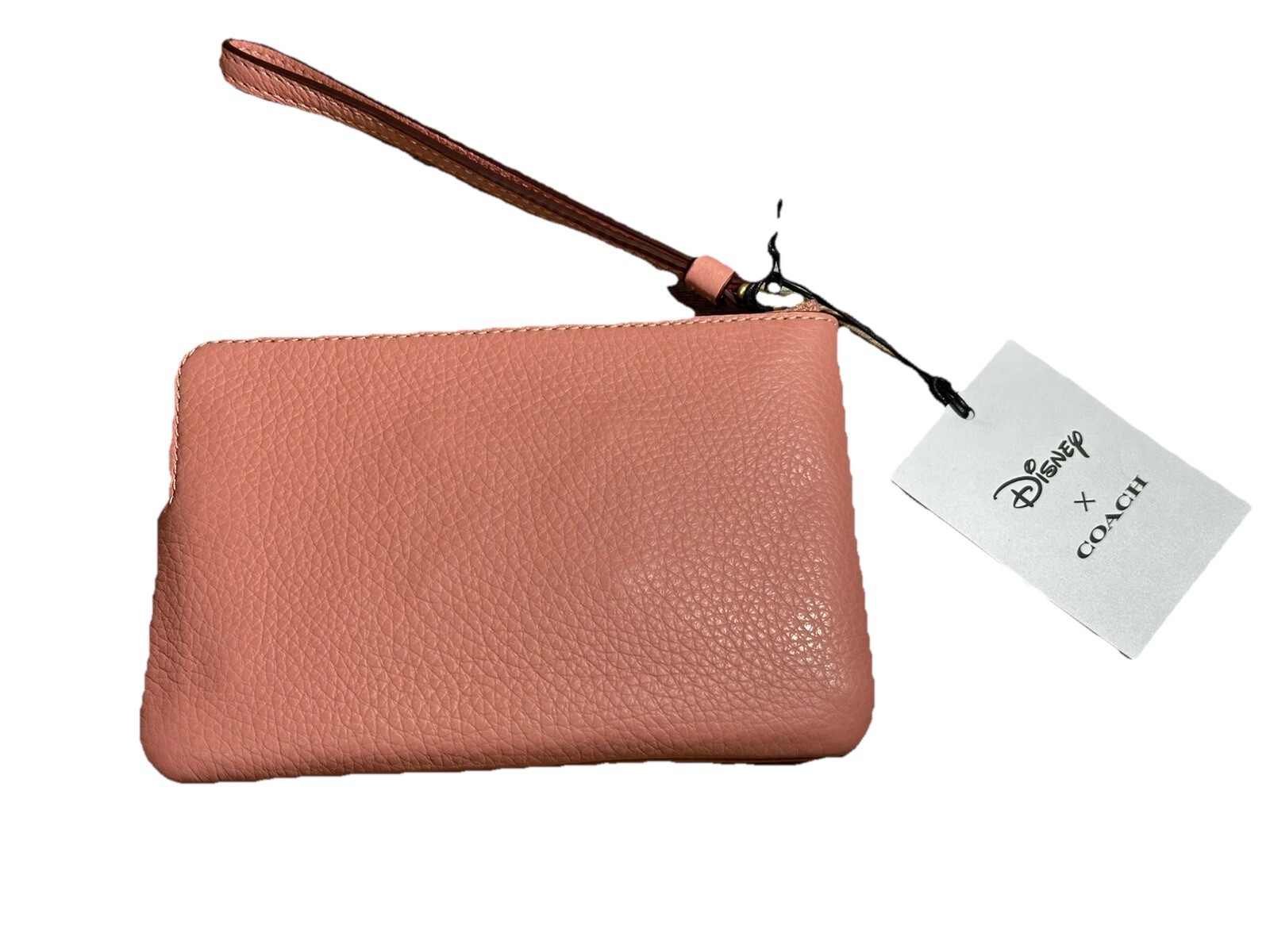 NEW Disney x Coach Corner Zip Wristlet Ice Skate Motif Mickey and Minnie Mouse