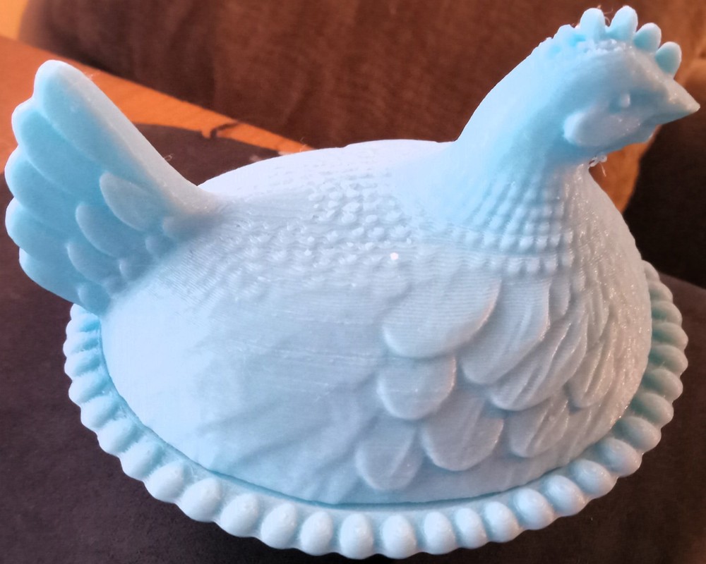 3-D Printed Small Lidded Hen / Chicken Dish - Multiple Colors!