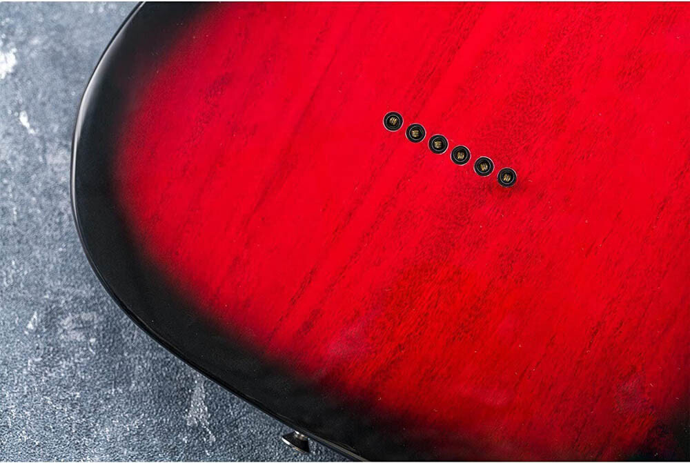 12Pc Chrome Guitar String Mounting Ferrules for Tele Electric String Thru Smooth