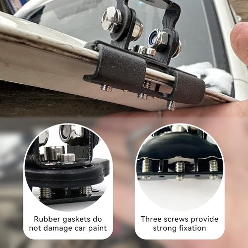 2PCS Car Led Light Bar Mounting Brackets, Adjustable LED Work Light Base Black