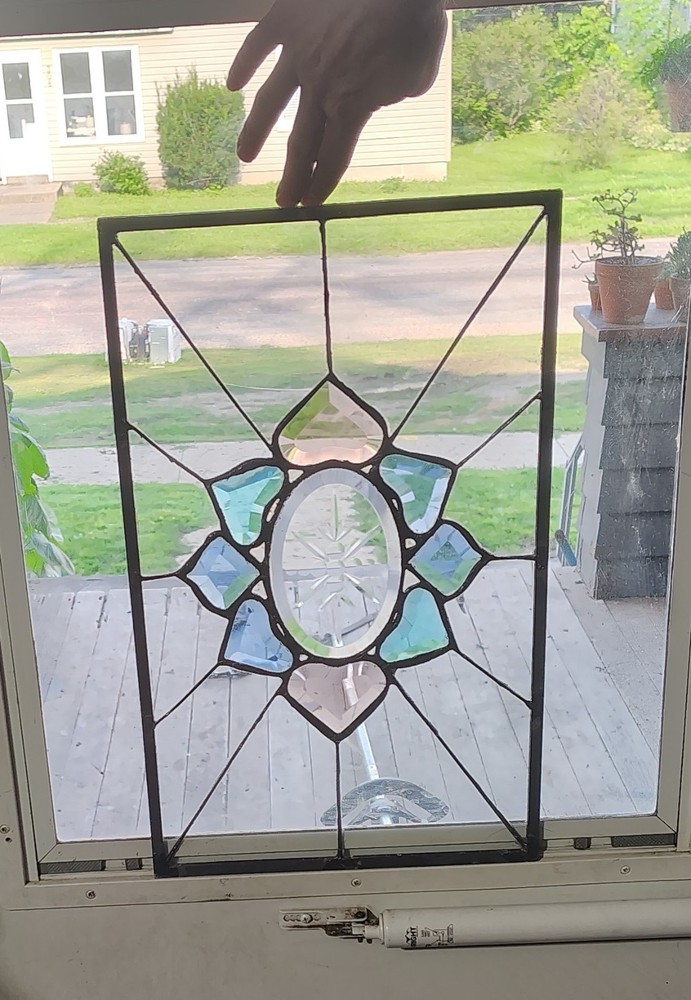 Handmade stained glass Leaded Window panel