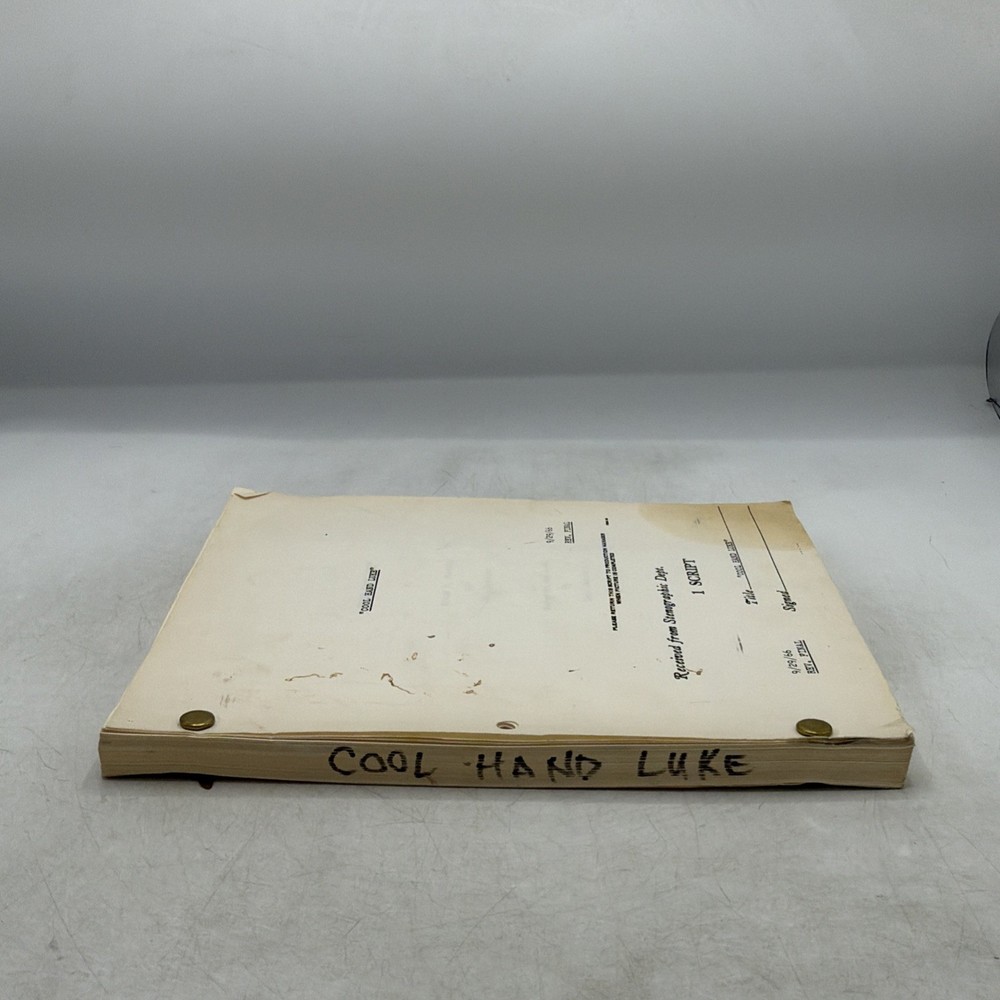 Cool Hand Luke 1966 Rev Final Script Production Copy Frank Pierson Hal Dresner