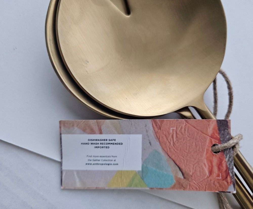 Anthropologie Brassware Serving Set