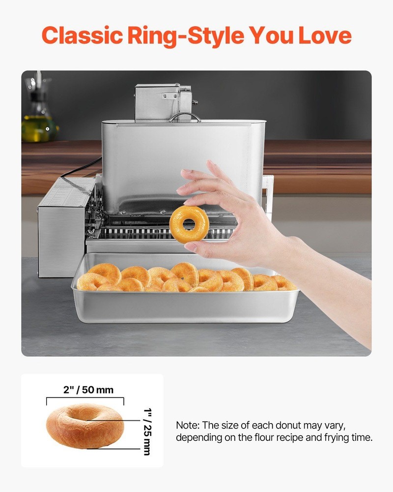 Commercial Automatic 6 Rows Donuts Making Equipment 360 pcs/hour