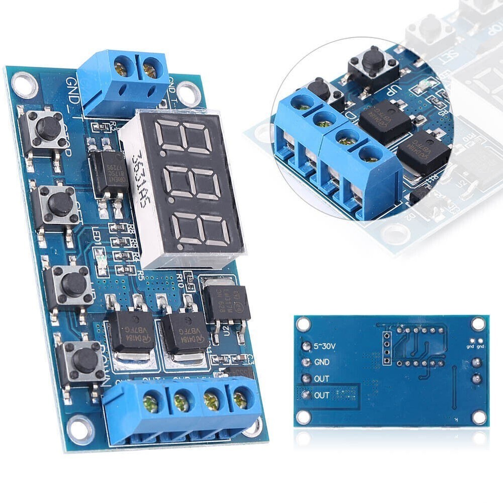 12 24V Board Trigger Cycle Timer Delay Switch MOS Tube Control Module